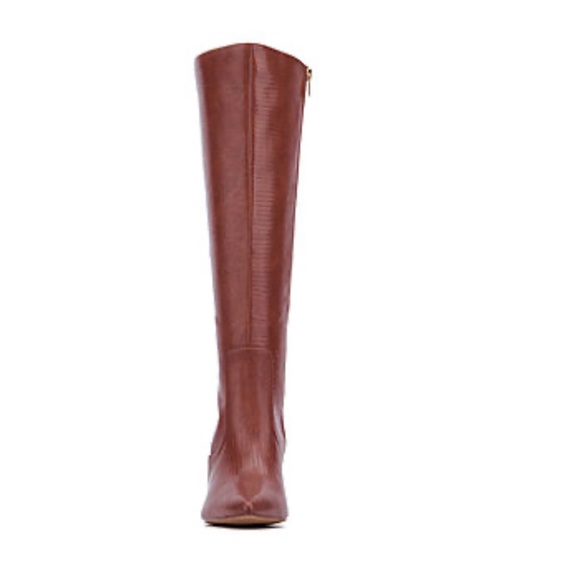 Women's Piper- Croc Embossed Kitten Heel Knee-High Boots Dress Boots NWT - Picture 3 of 9